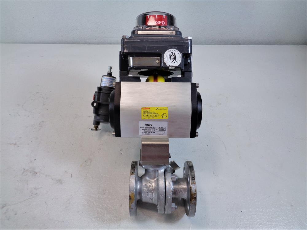 Kitz 1" 150# WCB 2-Piece Ball Valve, Fig# 150SCTDZM-FS w/ Rotork Actuator